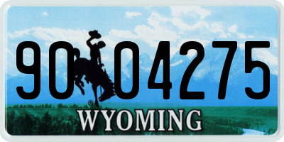 WY license plate 9004275