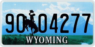 WY license plate 9004277
