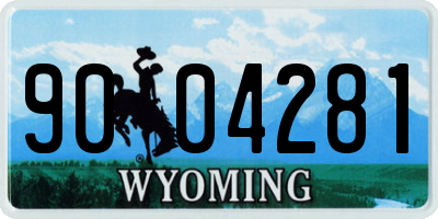 WY license plate 9004281