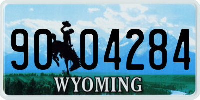 WY license plate 9004284