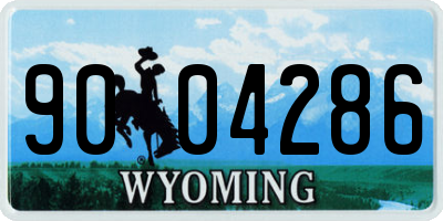 WY license plate 9004286