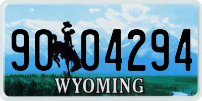 WY license plate 9004294