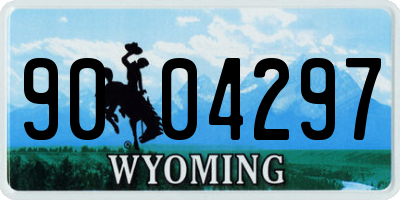 WY license plate 9004297
