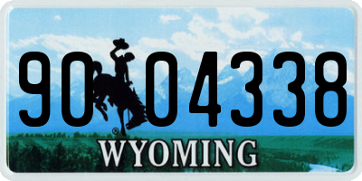 WY license plate 9004338