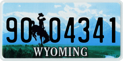 WY license plate 9004341