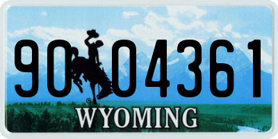 WY license plate 9004361