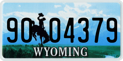 WY license plate 9004379