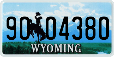 WY license plate 9004380