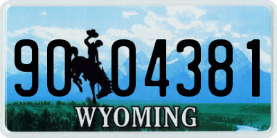 WY license plate 9004381