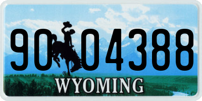 WY license plate 9004388