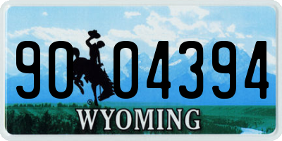 WY license plate 9004394