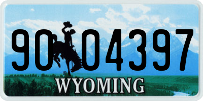 WY license plate 9004397
