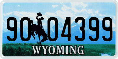 WY license plate 9004399