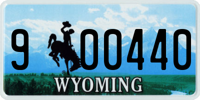 WY license plate 900440