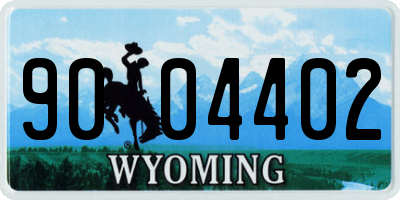 WY license plate 9004402