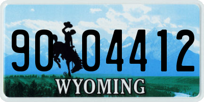 WY license plate 9004412