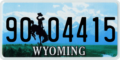 WY license plate 9004415