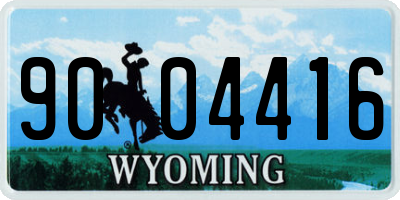 WY license plate 9004416