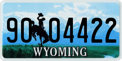 WY license plate 9004422