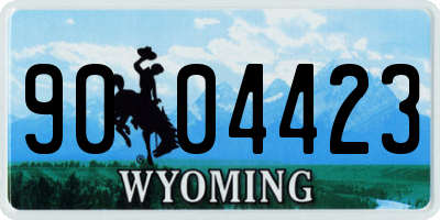 WY license plate 9004423