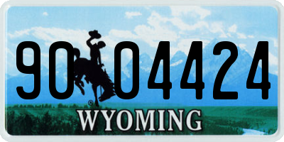 WY license plate 9004424