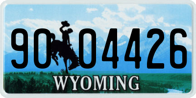 WY license plate 9004426
