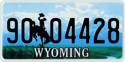 WY license plate 9004428