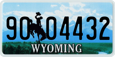 WY license plate 9004432