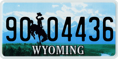 WY license plate 9004436