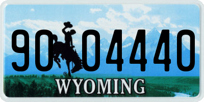 WY license plate 9004440