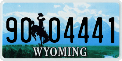 WY license plate 9004441