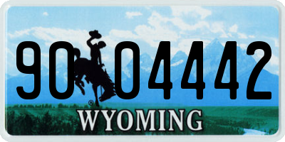WY license plate 9004442