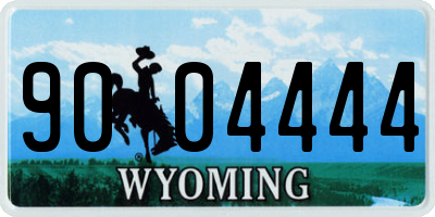WY license plate 9004444