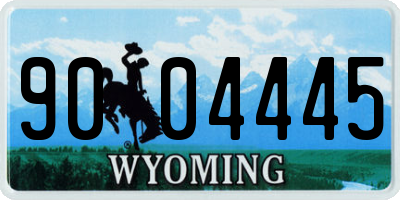 WY license plate 9004445