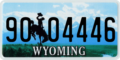 WY license plate 9004446
