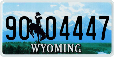 WY license plate 9004447