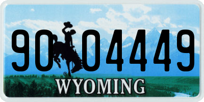 WY license plate 9004449