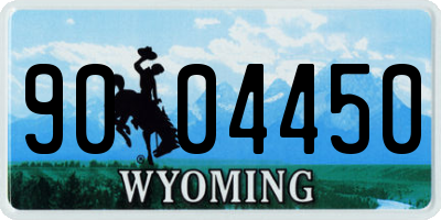 WY license plate 9004450