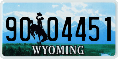 WY license plate 9004451