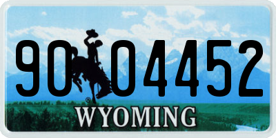 WY license plate 9004452