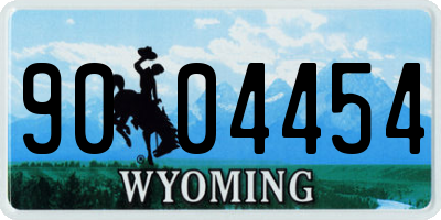 WY license plate 9004454