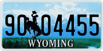 WY license plate 9004455
