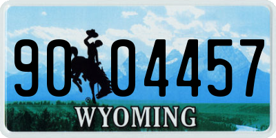 WY license plate 9004457