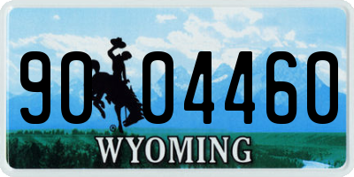 WY license plate 9004460