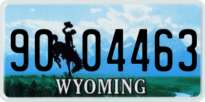 WY license plate 9004463
