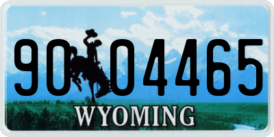 WY license plate 9004465