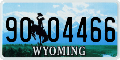 WY license plate 9004466