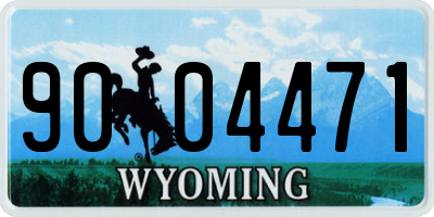 WY license plate 9004471