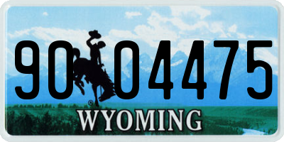 WY license plate 9004475
