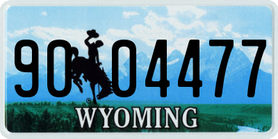WY license plate 9004477